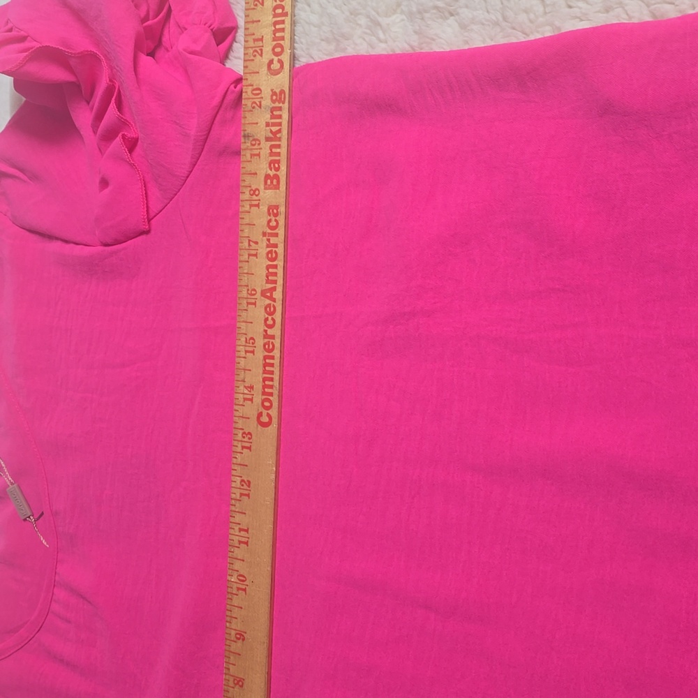 Pink Ruffle Sleeve Midi Dress - Picture 7 of 7